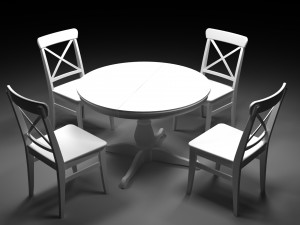 kitchen table and chair 3D Model