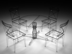 kitchen table and chair 3D Model