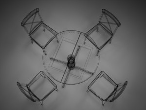 kitchen table and chair 3D Model