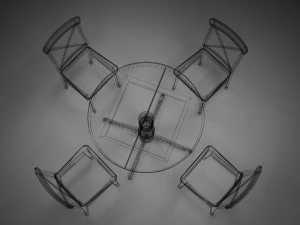 kitchen table and chair 3D Model