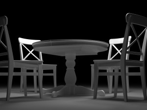 kitchen table and chair 3D Model