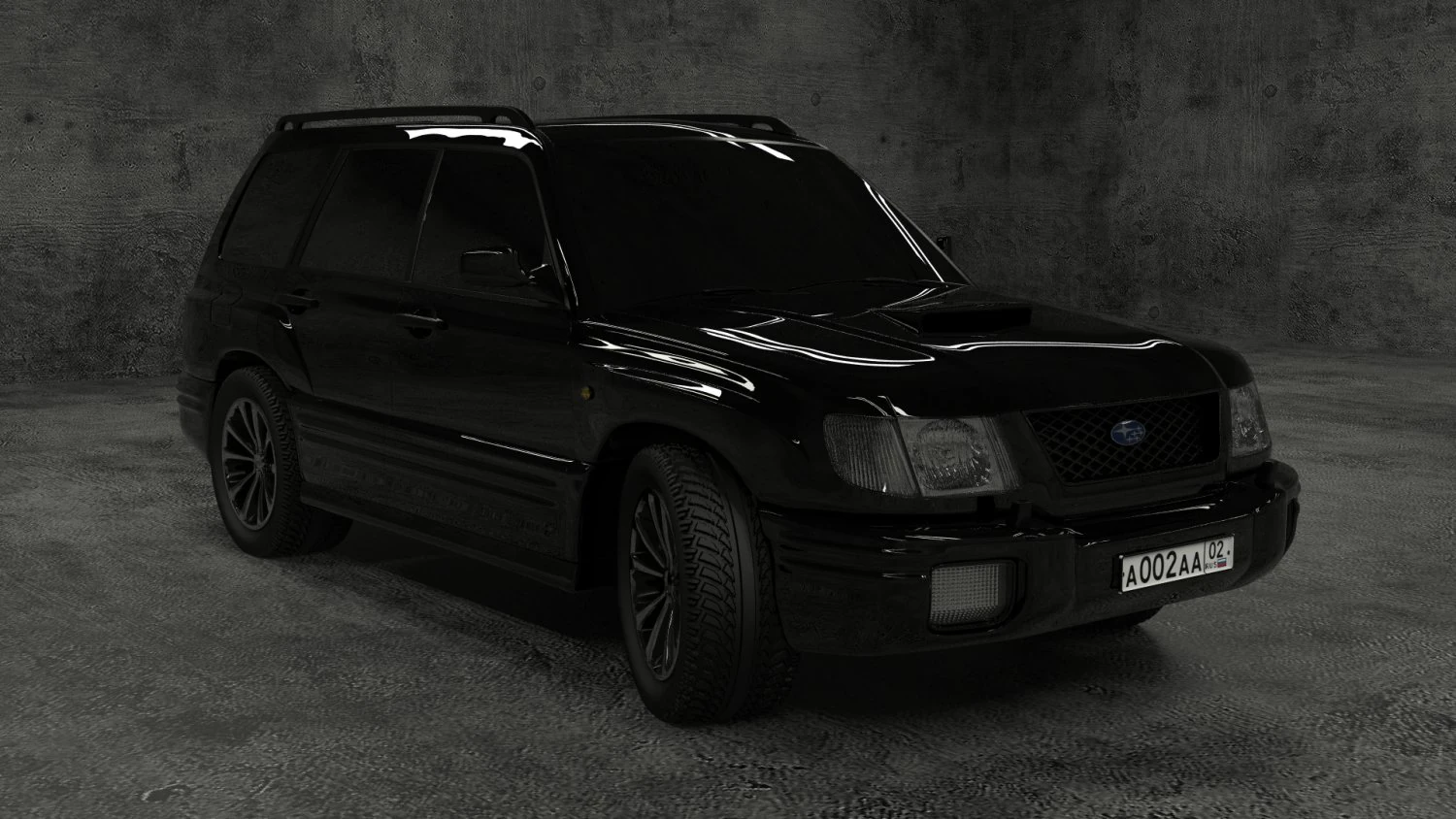 subaru forester 2000 3D Model .c4d .max .obj .3ds .fbx .stl .blend 