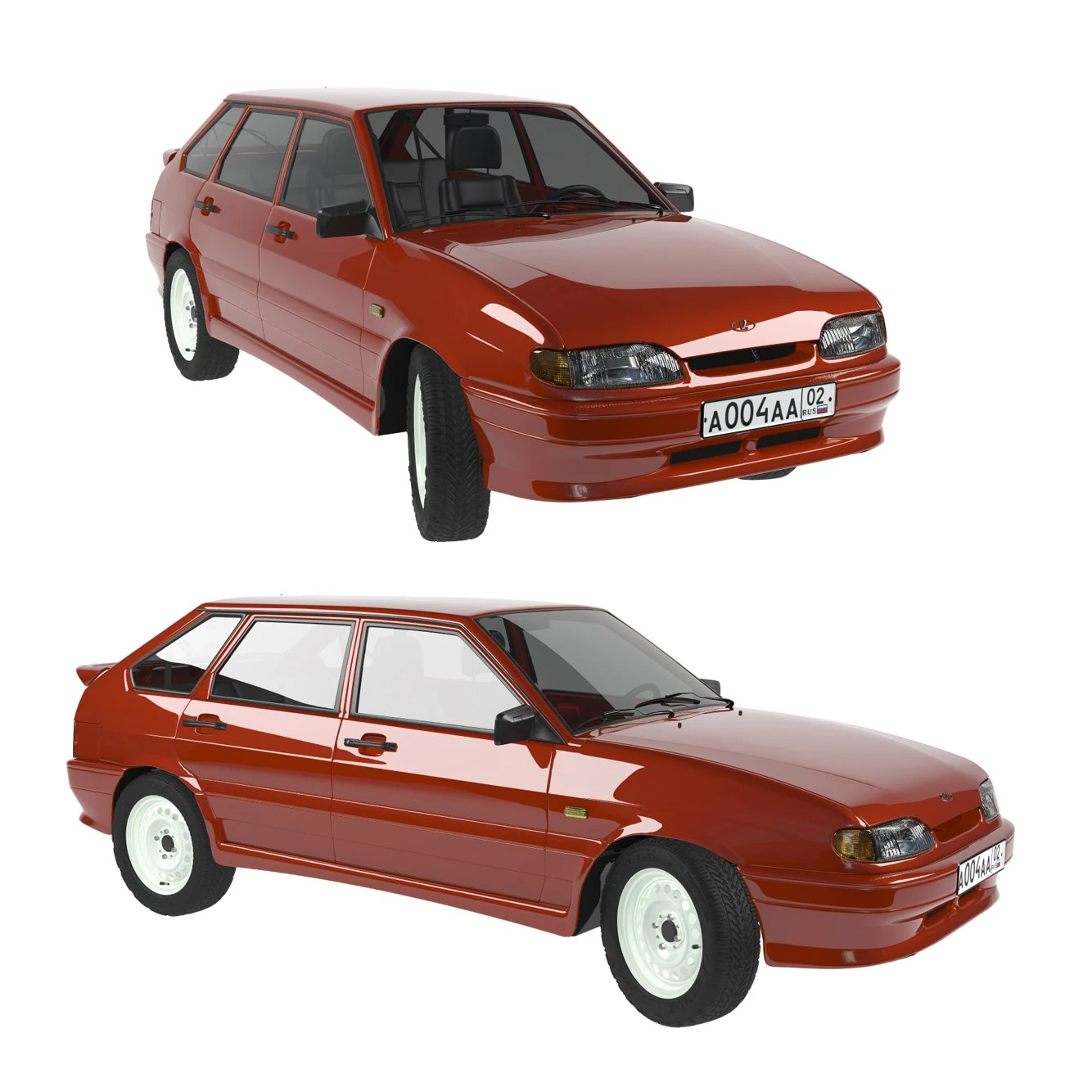 vaz 2114 3D Model .c4d .max .obj .3ds .fbx .stl .blend 