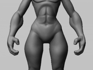 cartoon male body Model 3D