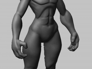cartoon male body Model 3D