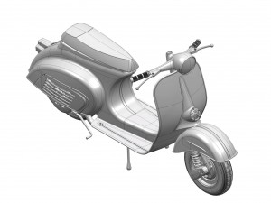 vespa scooter 50cc 3D-Modell