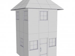 conjunto de casa modular de ladrillo Modelo 3D