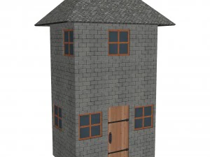 conjunto de casa modular de ladrillo Modelo 3D