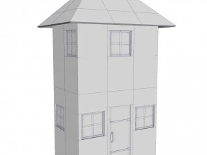 conjunto de casa modular de ladrillo Modelo 3D