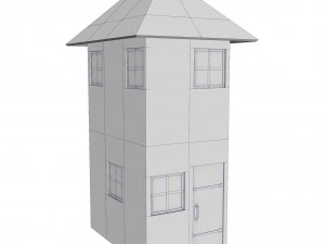 conjunto de casa modular de ladrillo Modelo 3D