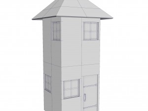 modular brick house set Modello 3D