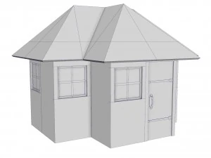 conjunto de casa modular de ladrillo Modelo 3D