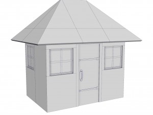 modular brick house set Modello 3D