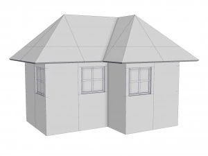 conjunto de casa modular de ladrillo Modelo 3D
