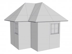 conjunto de casa modular de ladrillo Modelo 3D