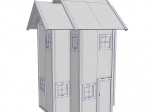 modular wood house set Model 3D