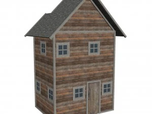modular wood house set 3D Model