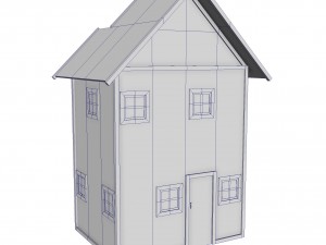 modular wood house set Model 3D