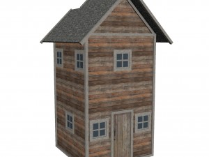modular wood house set Model 3D