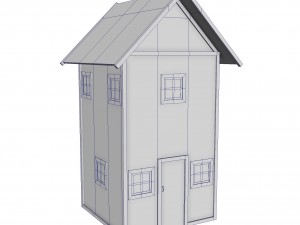 modular wood house set Model 3D
