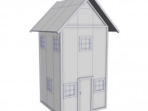 modular wood house set 3D Model