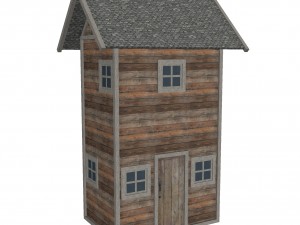 modular wood house set Model 3D