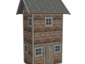 modular wood house set 3D Model