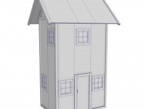 modular wood house set Model 3D