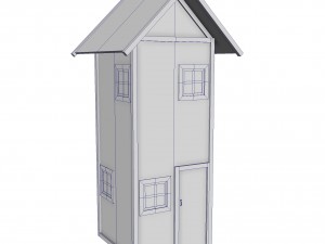 modular wood house set Model 3D