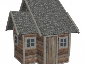 modular wood house set Model 3D