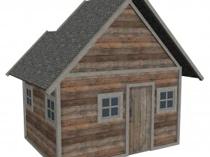 modular wood house set 3D Model