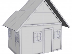 modular wood house set Model 3D