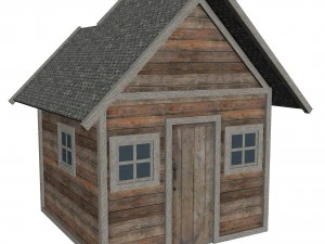 modular wood house set 3D Model