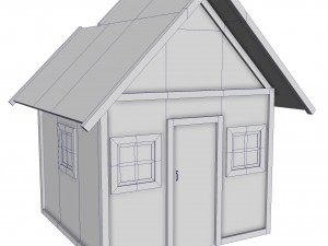 modular wood house set Model 3D