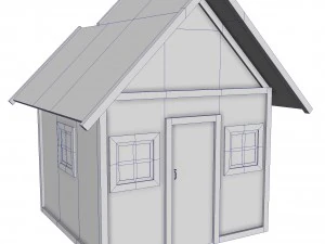 modular wood house set 3D Model