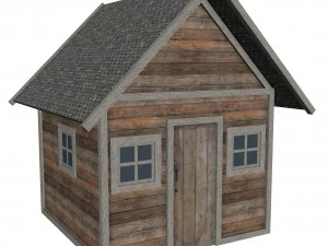modular wood house set 3D Model