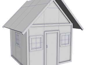 modular wood house set Model 3D