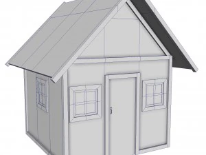 modular wood house set 3D Model