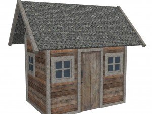 modular wood house set Model 3D
