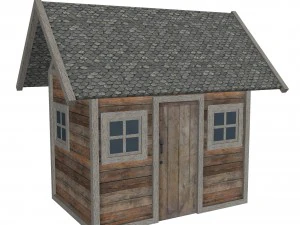modular wood house set 3D Model