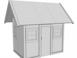 modular wood house set Model 3D