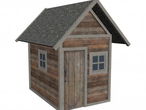 modular wood house set Model 3D