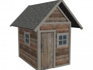 modular wood house set 3D Model