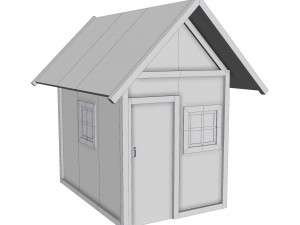 modular wood house set Model 3D