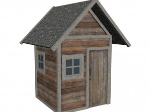modular wood house set Model 3D