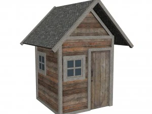 modular wood house set 3D Model