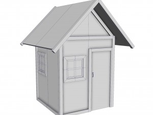 modular wood house set Model 3D