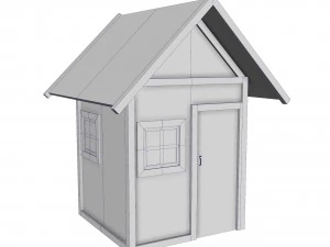 modular wood house set 3D Model