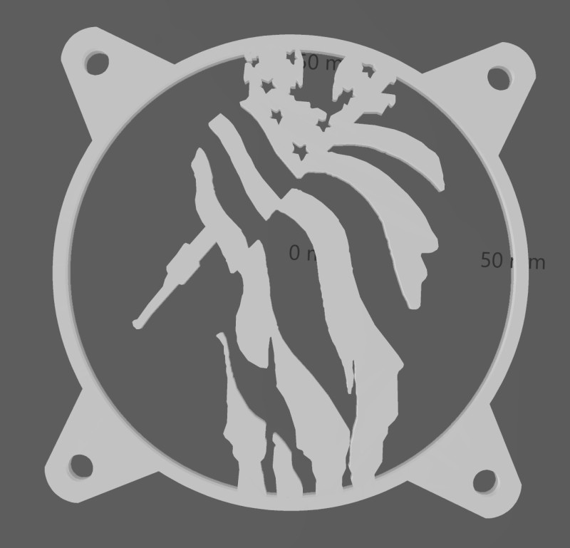 3 FAN COVERS 120 MM - US ARMY 3D मॉडल .c4d .max .obj .3ds .fbx .stl .blend 