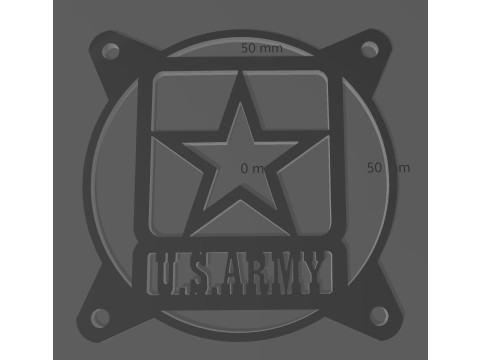 3 FAN COVERS 120 MM - US ARMY 3D मॉडल